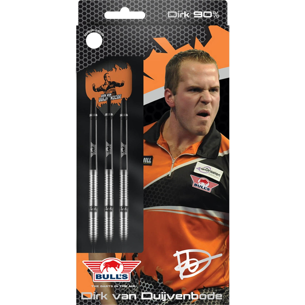 Darts - Bull&#39;s NL - Dirk Van Duijvenbode Darts - Steel Tip - 90% Tungsten - 23g 24g 