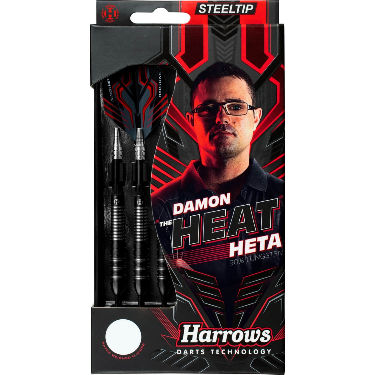 Darts - Harrows - Damon Heta Darts - Steel Tip - 90% Tungsten - 21g 23g 25g 