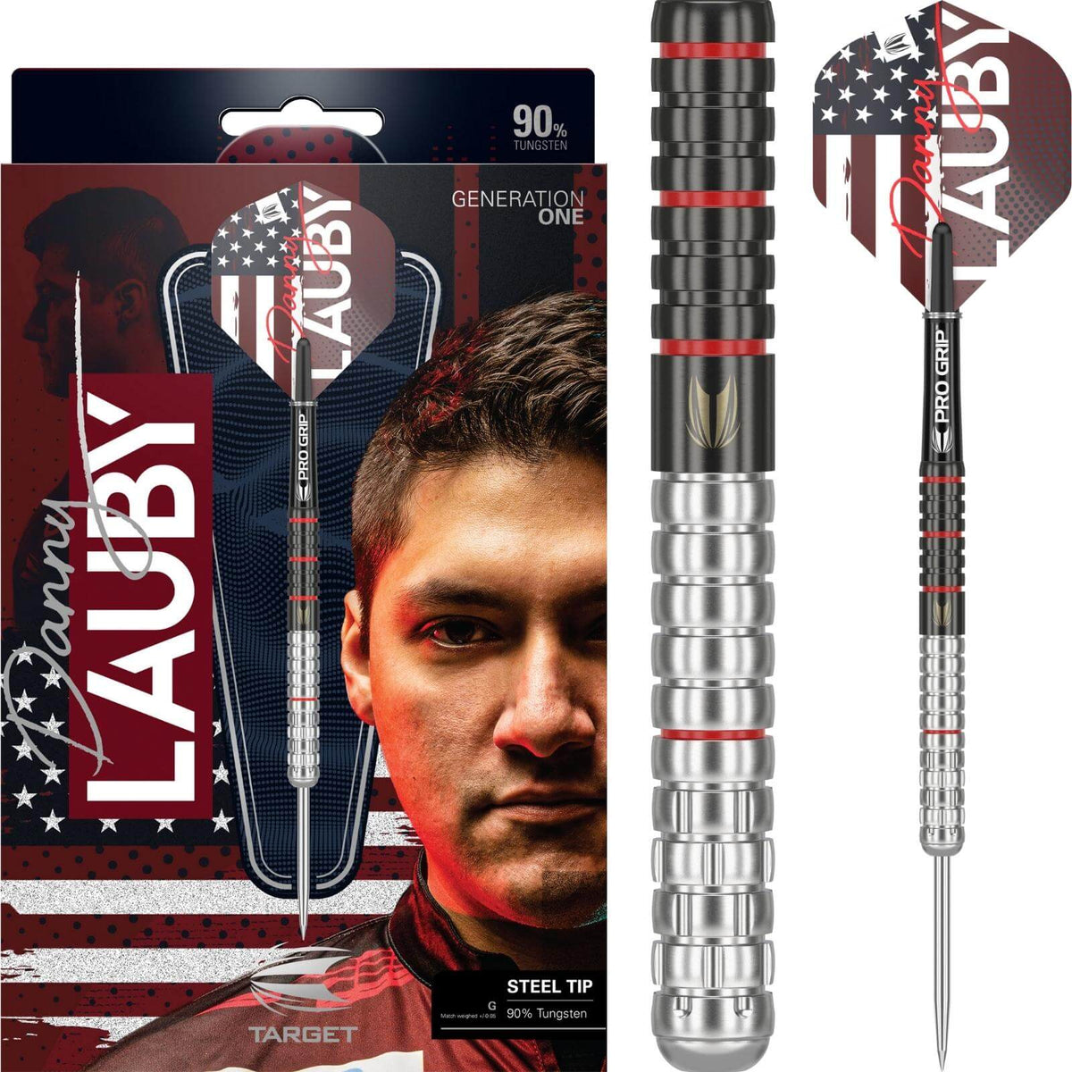 Darts - Target - Danny Lauby Darts - Steel Tip - 90% Tungsten - 22g 24g 