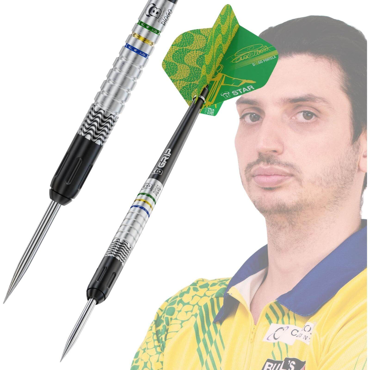 Darts - BULL&#39;S - Diogo Portela Darts - Steel Tip - 90% Tungsten - 24g 