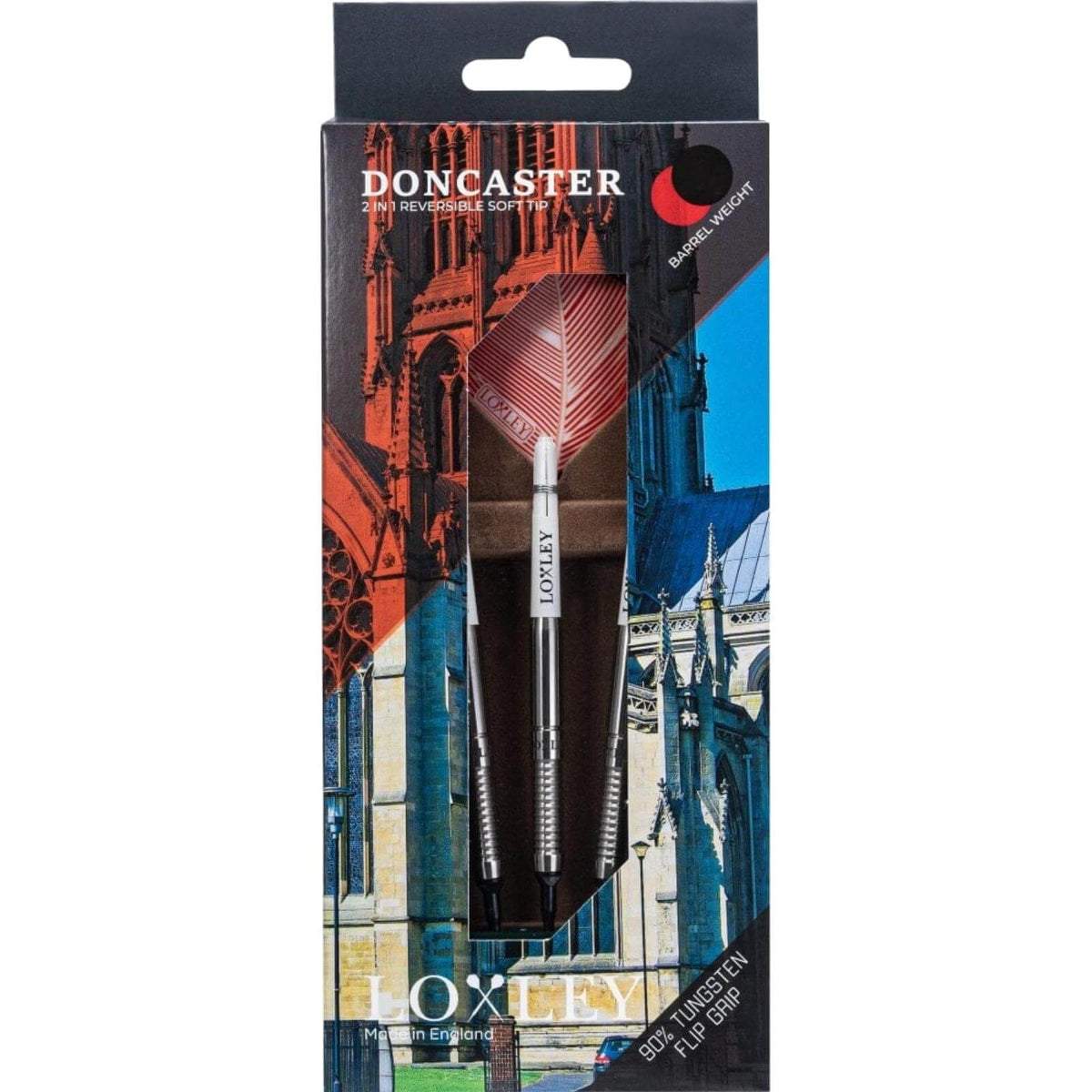 Darts - Loxley - Doncaster Darts - Flip Grip - Soft Tip - 90% Tungsten - 18g 