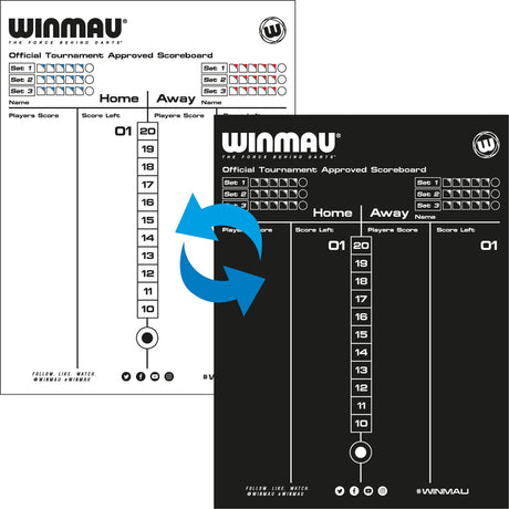 Winmau - Dry Wipe Darts Scoreboard -