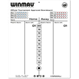 Winmau - Dry Wipe Darts Scoreboard -