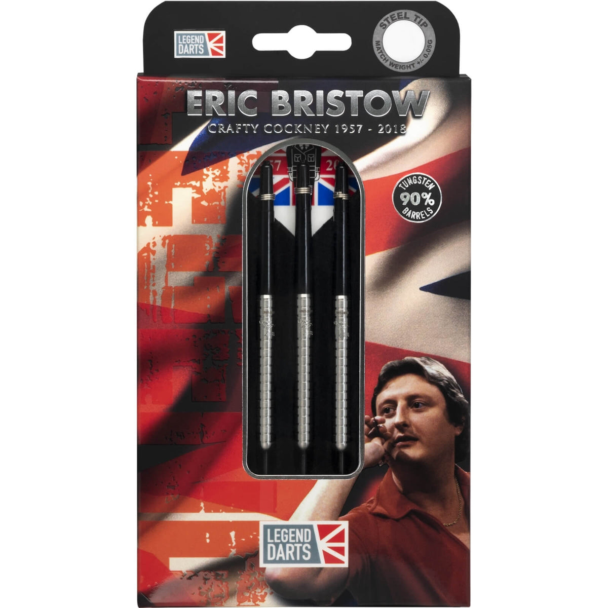 Darts - Legend Darts - Eric Bristow Natural Darts - Steel Tip - 90% Tungsten - 22g 24g 26g 