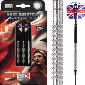 Legend - Eric Bristow Natural Knurled Darts - Soft Tip - 90% Tungsten - 21g -