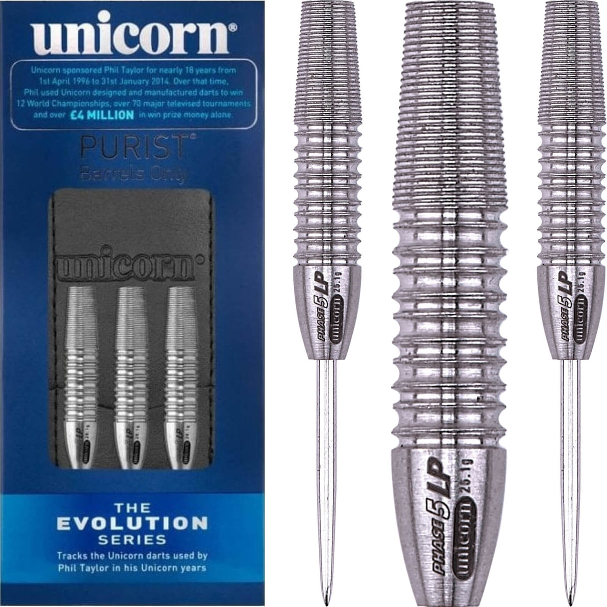 Unicorn - Purist Evolution Phase 5 LP Darts - 95% Tungsten - 26g -