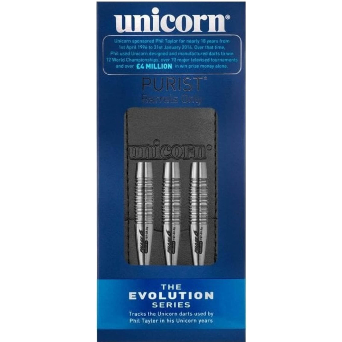 Darts - Unicorn - Purist Evolution Phase 6 Darts - Steel Tip - 97% Tungsten - 25g 