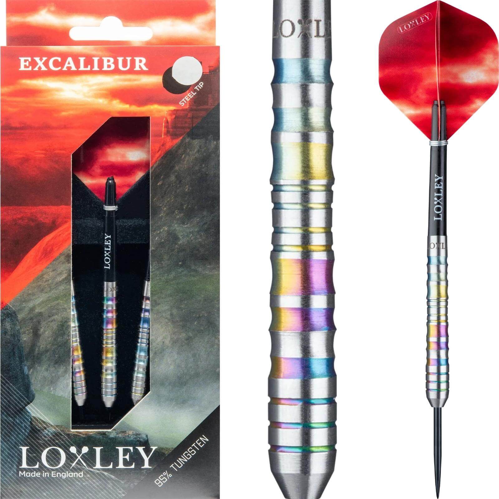 Darts - Loxley - Excalibur Darts - Steel Tip - 95% Tungsten - 22g 24g 