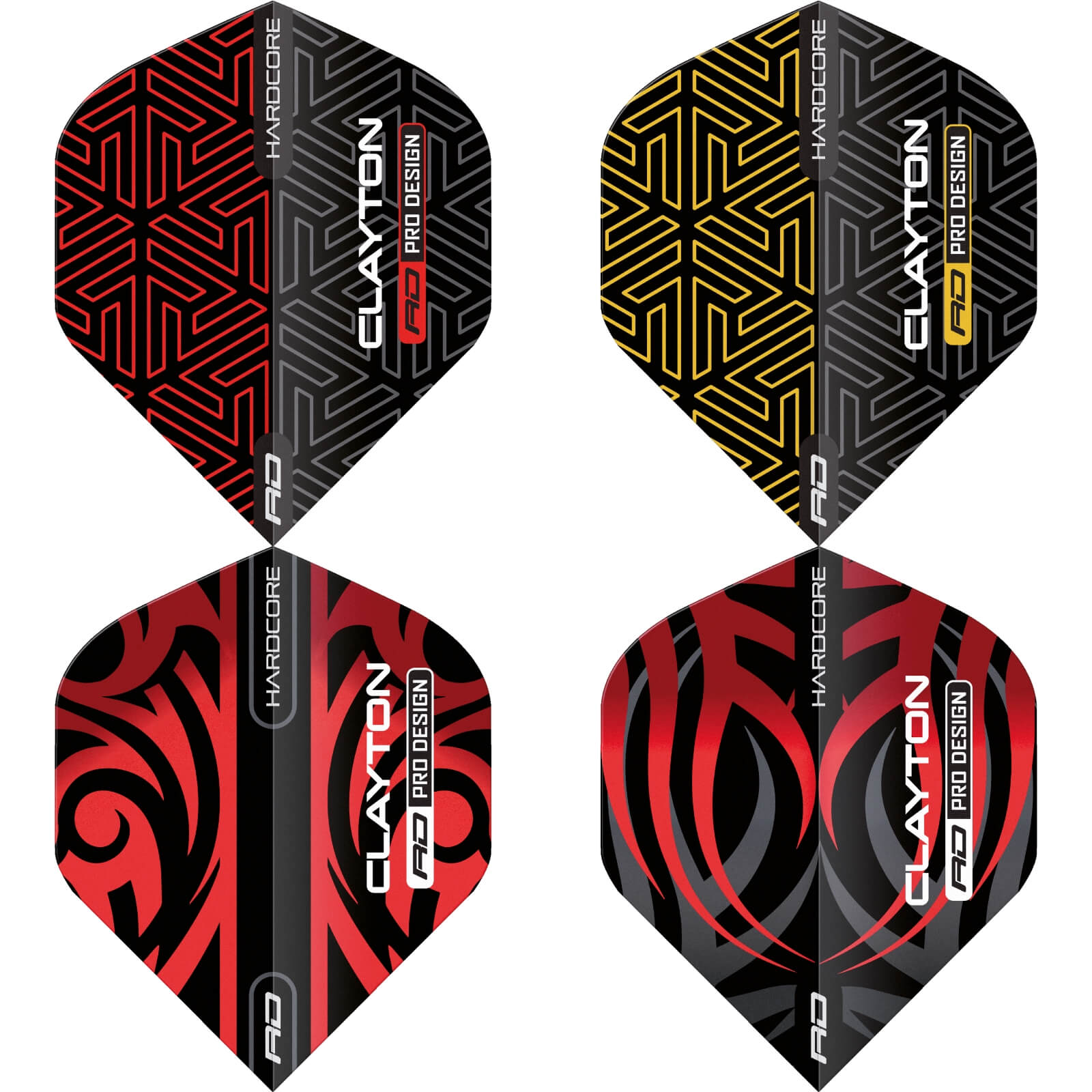 Dart Flights - Red Dragon - Jonny Clayton Hardcore - Big Wing Dart Flights 