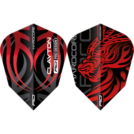Red Dragon - Jonny Clayton Hardcore - V-Standard Dart Flights -