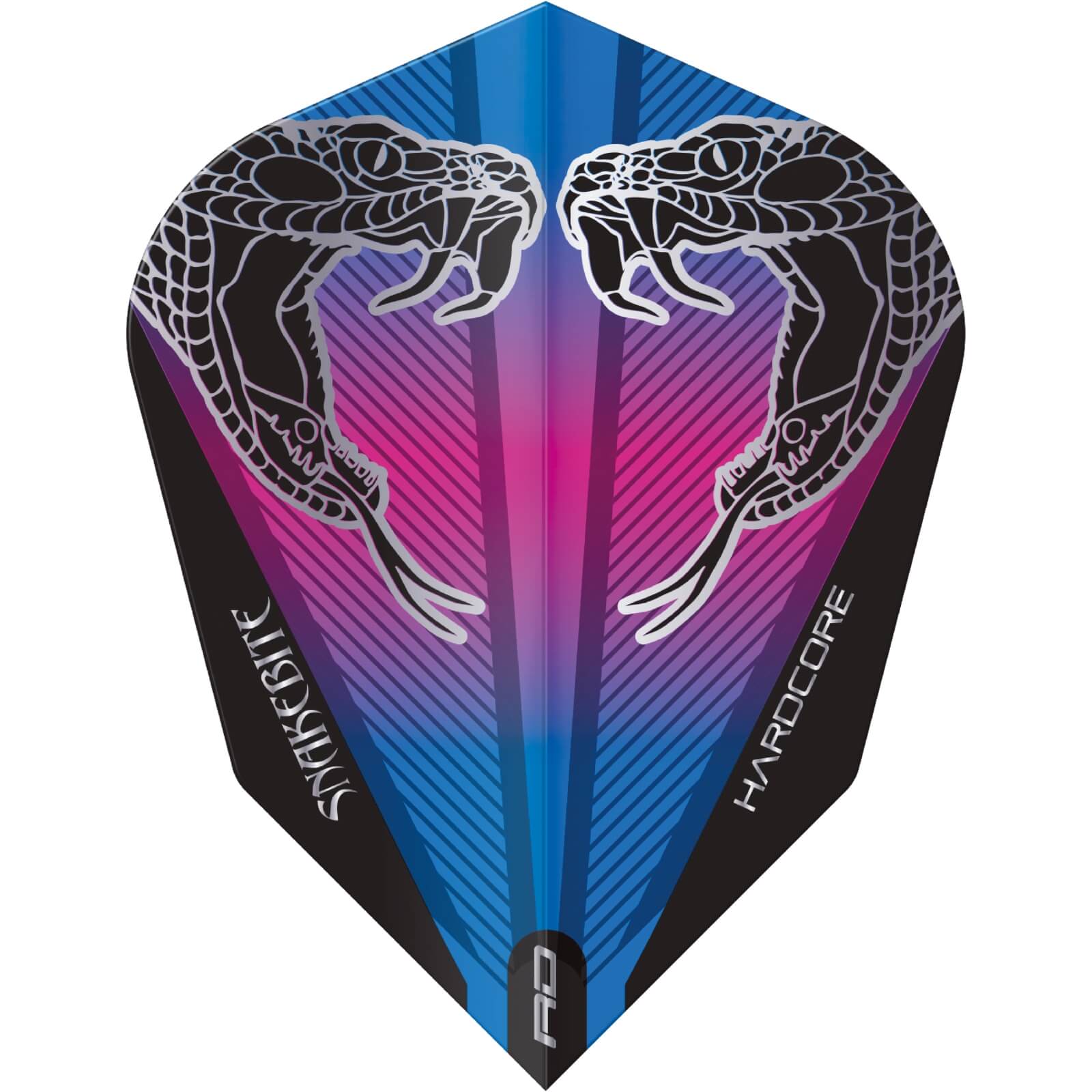 Red Dragon Peter Wright Snakebite Dart Flights - Extra Thick 100 Micron, Standard Shape, For Steel & Soft Tip Darts