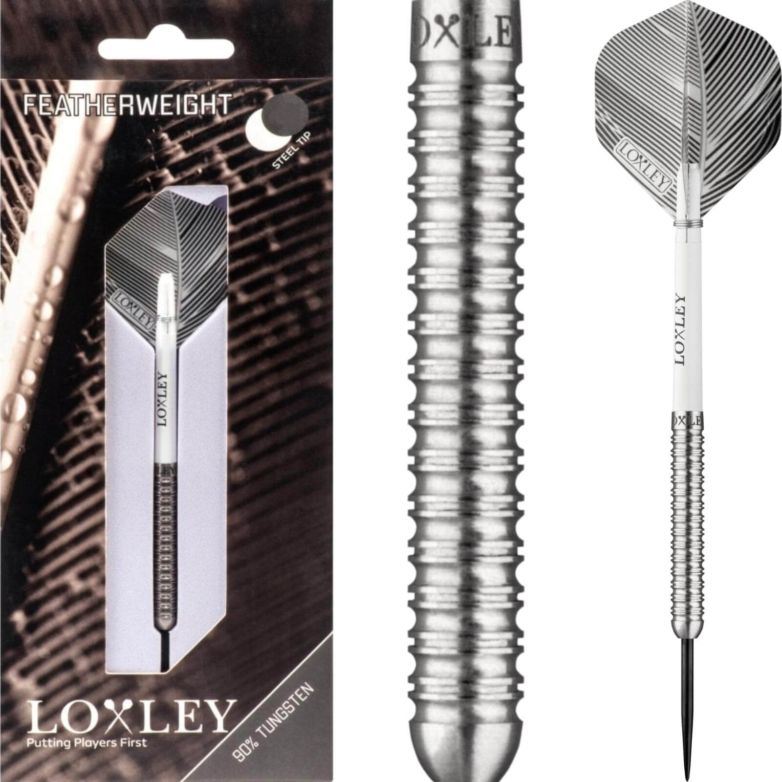 Darts - Loxley - Featherweight Darts - Steel Tip - 90% Tungsten - 16g 