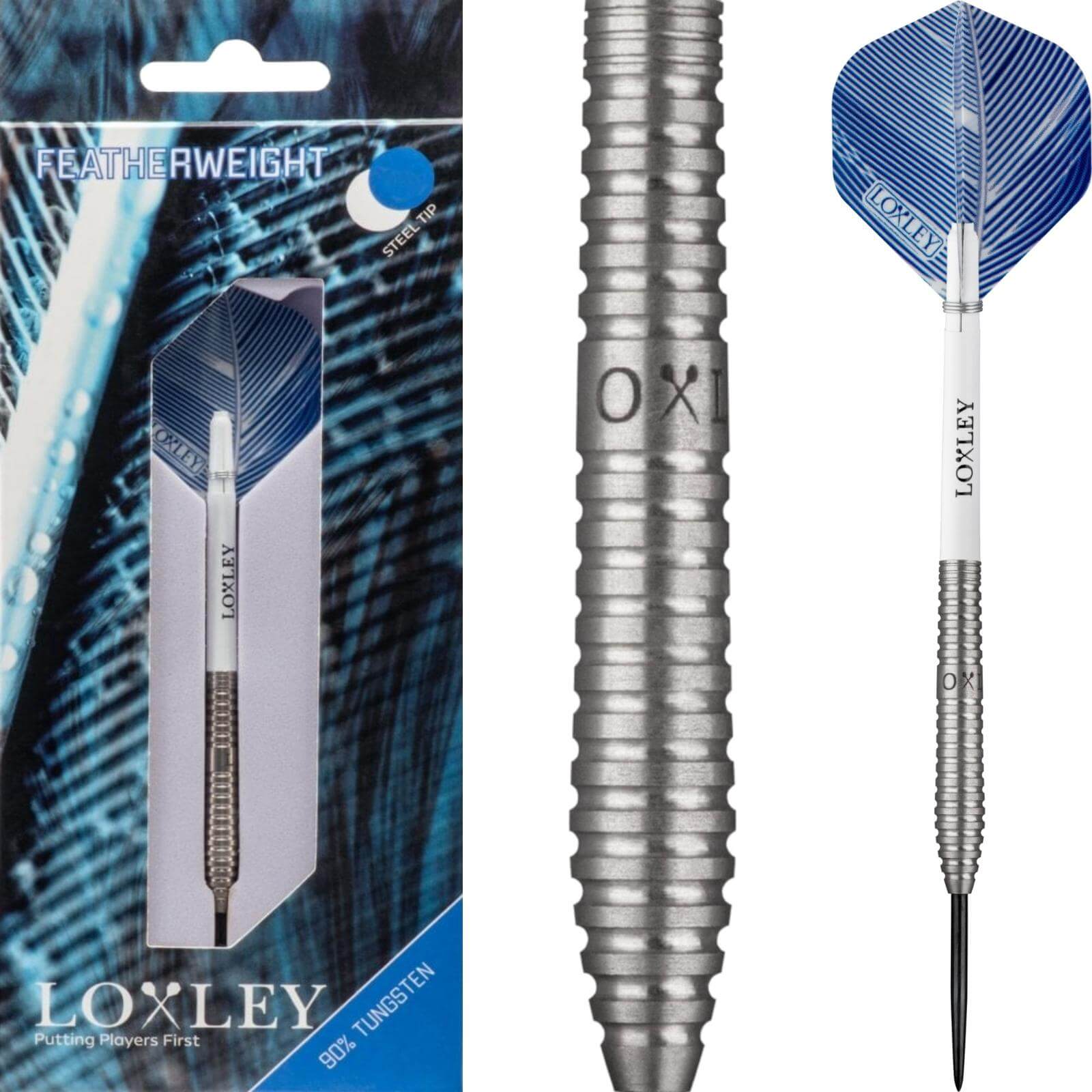 Darts - Loxley - Featherweight Darts - Steel Tip - 90% Tungsten - 18g 