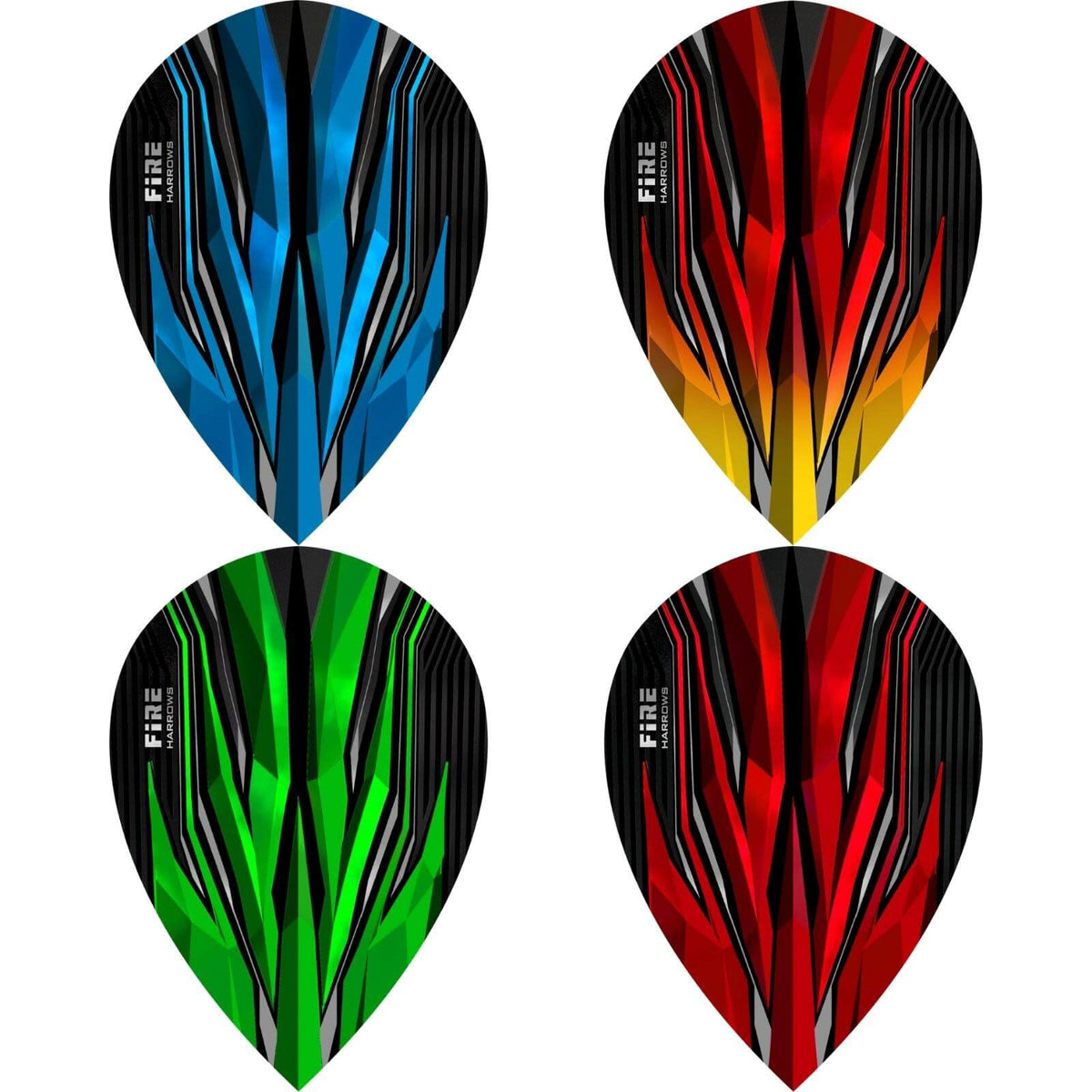 Dart Flights - Harrows - Fire - Pear Dart Flights 