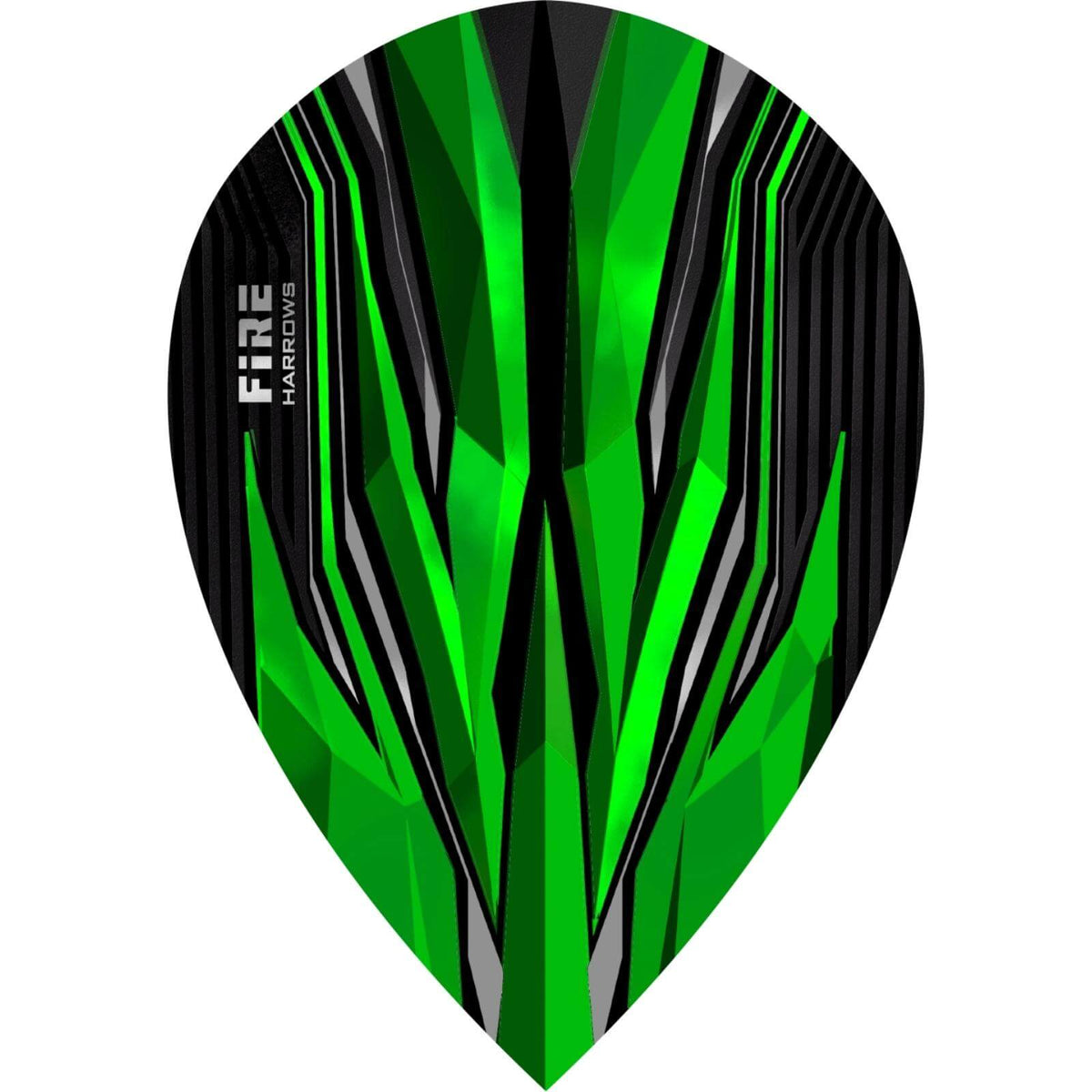 Dart Flights - Harrows - Fire - Pear Dart Flights Green