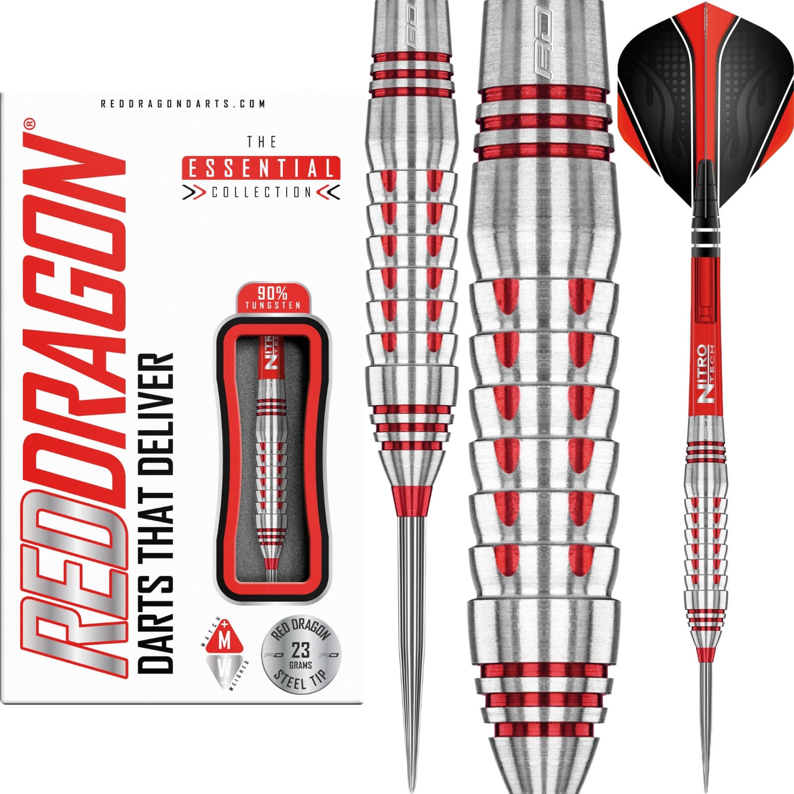 Darts - Red Dragon - Firebird Darts - Steel Tip - 90% Tungsten - 23g 25g 