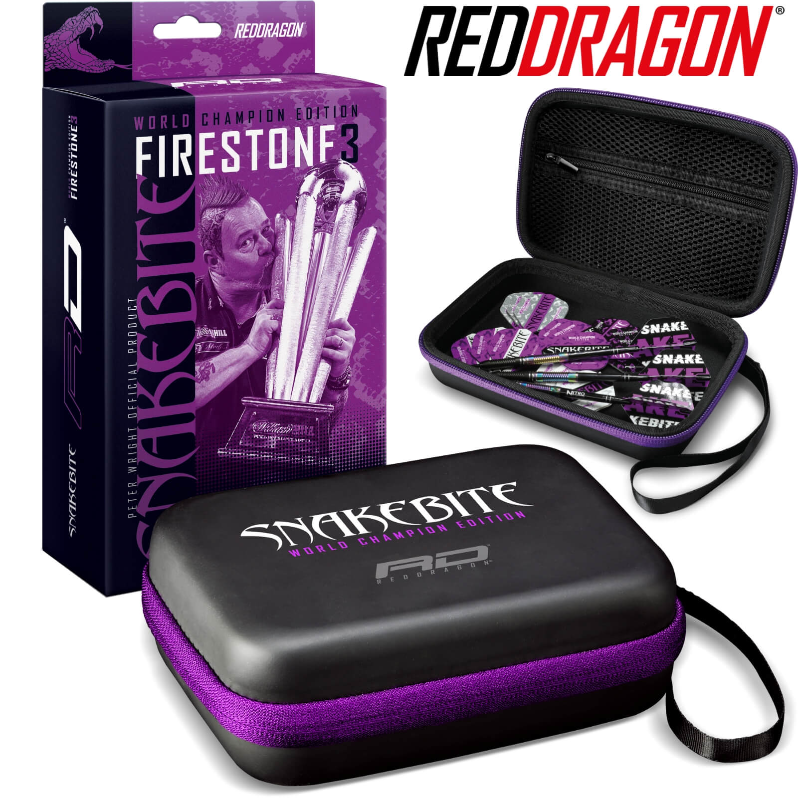 Dart Cases - Red Dragon - Snakebite Firestone III World Champion Dart Case 