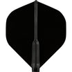 Cosmo - Fit Flight 6 Pack - Standard - Plain - Big Wing Dart Flights - Black