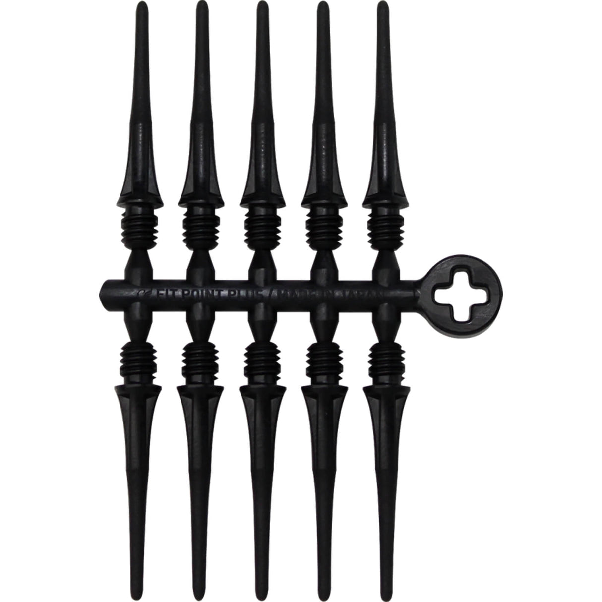 Cosmo - Fit Point Plus - Soft Tip Dart Points - 50 Pack - Black