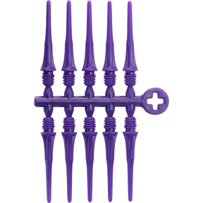 Cosmo - Fit Point Plus - Soft Tip Dart Points - 50 Pack - Purple