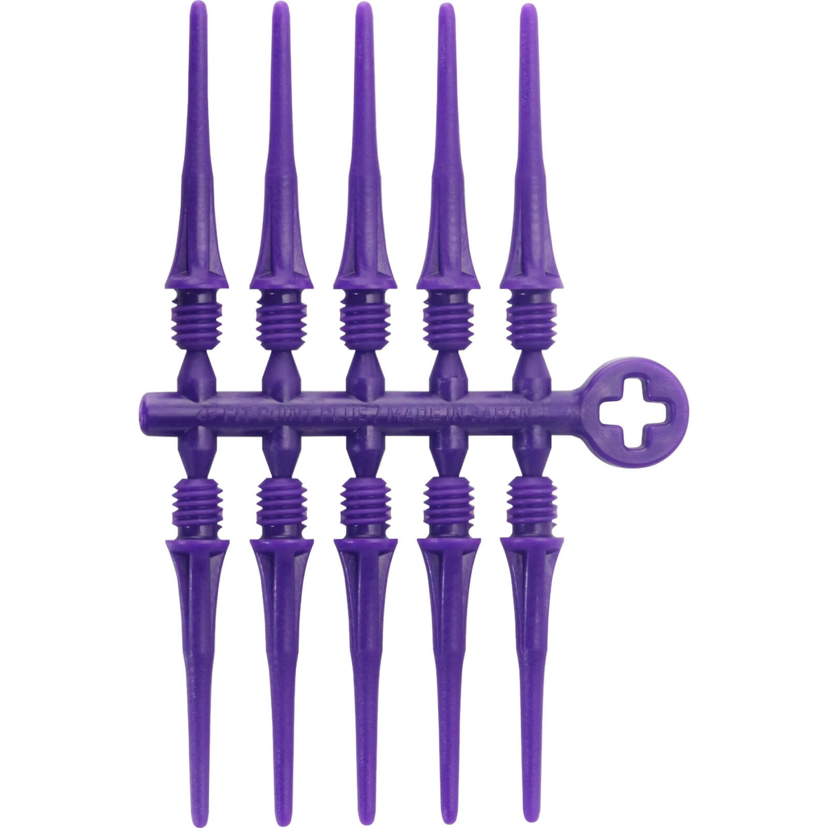 Soft Tip Accessories - Cosmo - Fit Point Plus - Soft Tip Dart Points - 50 Pack Purple