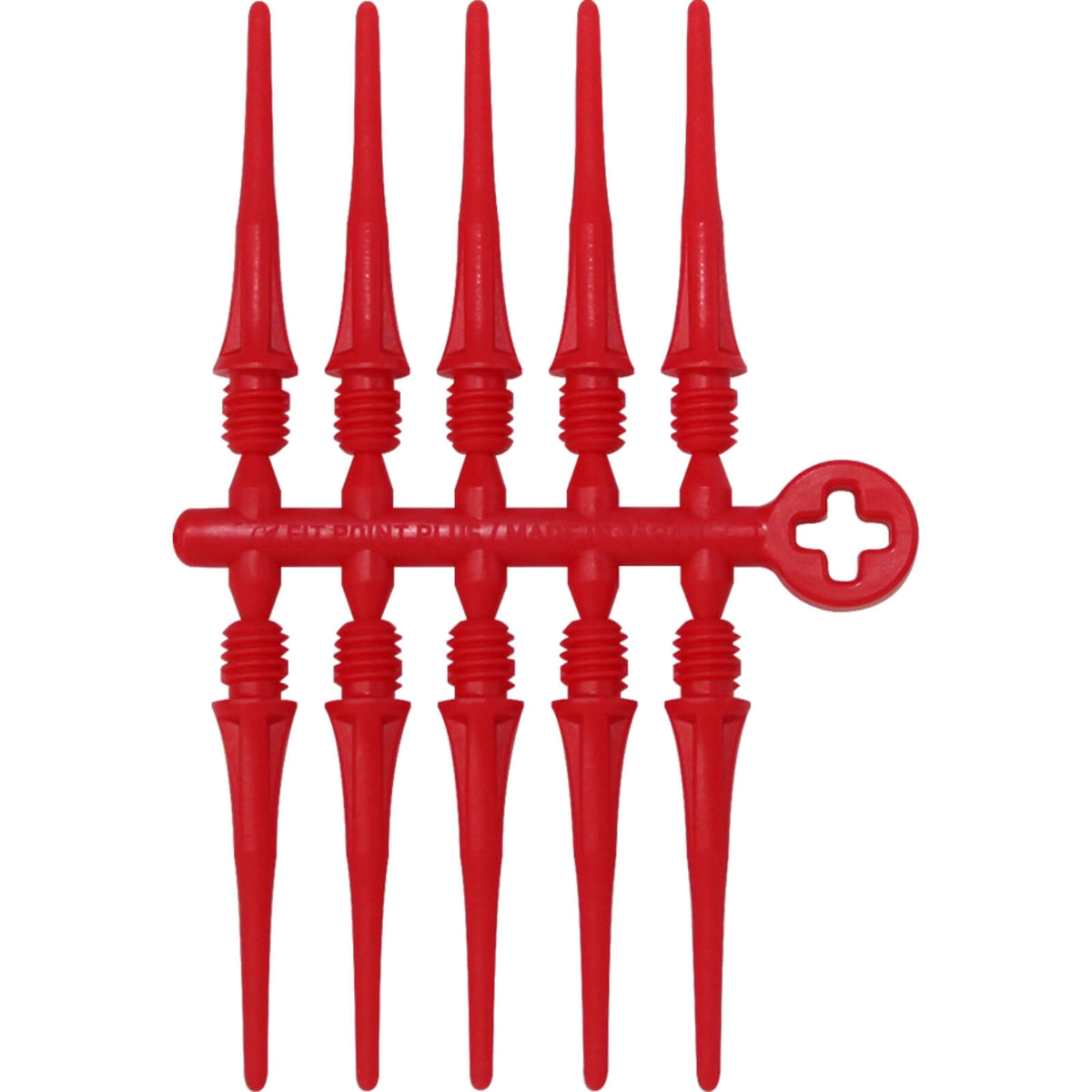 Soft Tip Accessories - Cosmo - Fit Point Plus - Soft Tip Dart Points - 50 Pack Red