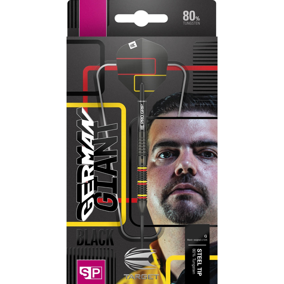 Darts - Target - Gabriel Clemens Black Darts - Swiss Point - Steel Tip - 80% Tungsten - 22g 23g 24g 
