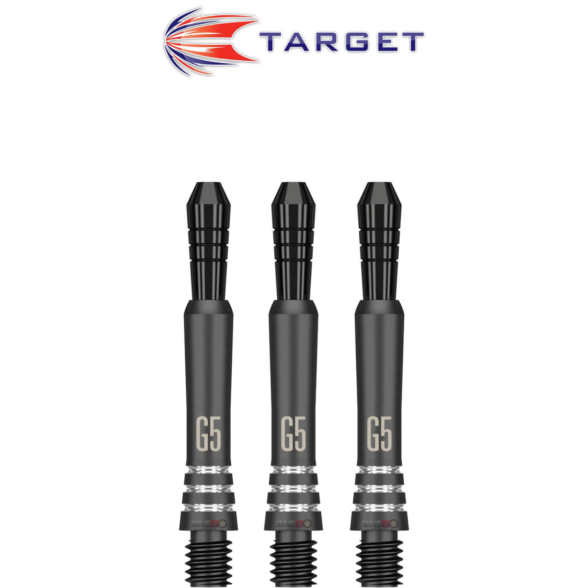 Dart Shafts - Target - Phil Taylor Power Gen 5 Black Titanium Dart Shafts Short (32.5mm)