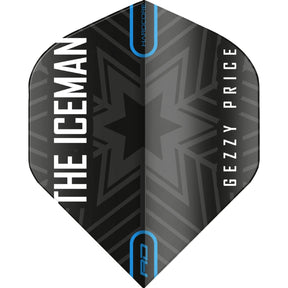Red Dragon - Hardcore Gerwyn Price - Big Wing Dart Flights - Snowflake Black