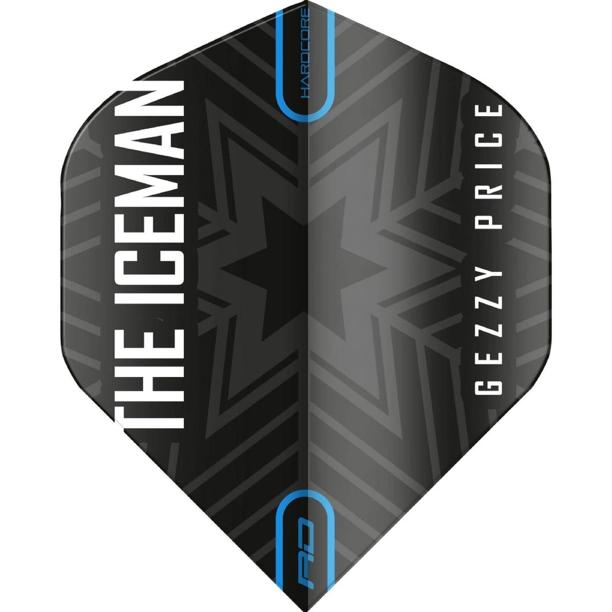 Dart Flights - Red Dragon - Hardcore Gerwyn Price - Big Wing Dart Flights Snowflake Black