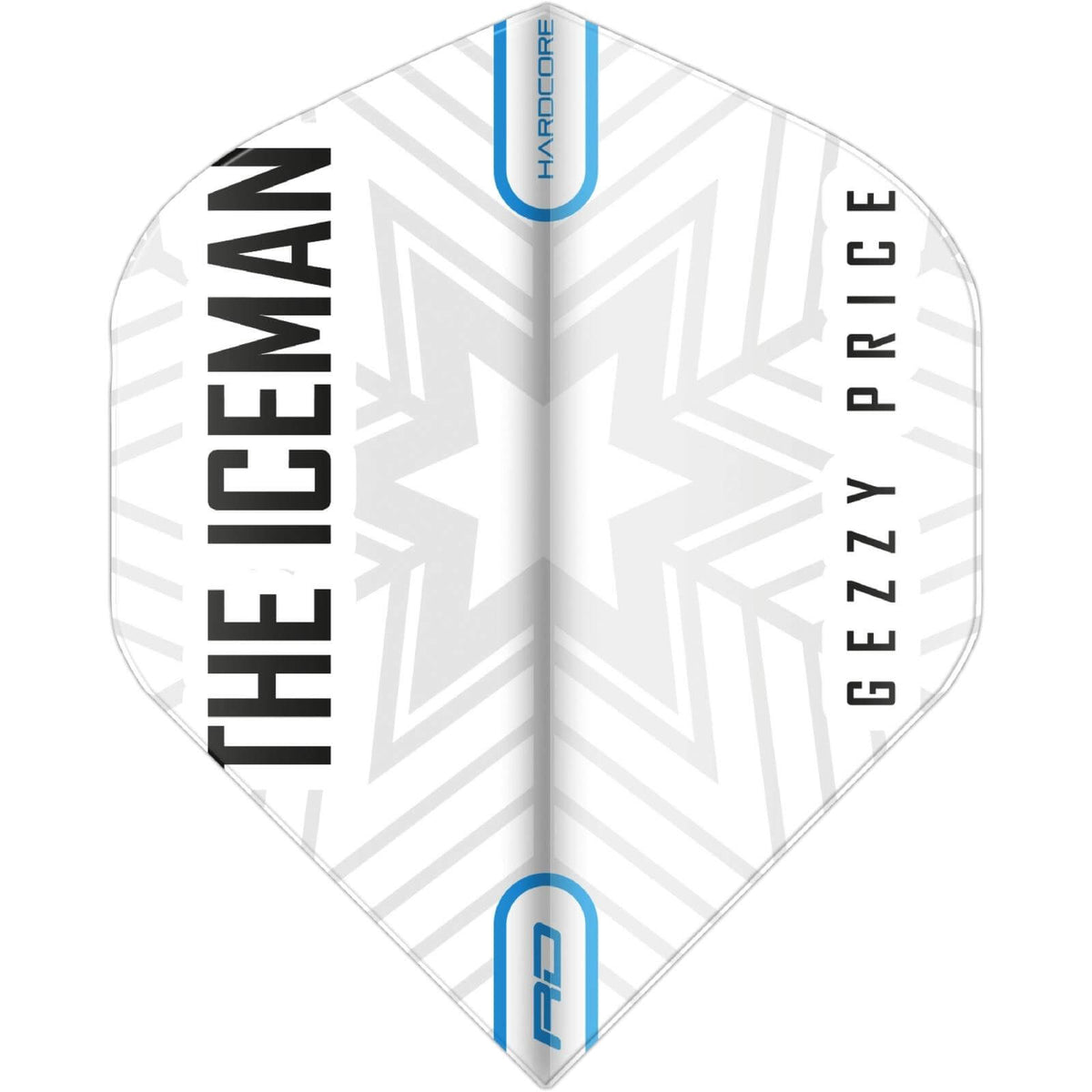 Dart Flights - Red Dragon - Hardcore Gerwyn Price - Big Wing Dart Flights Snowflake White