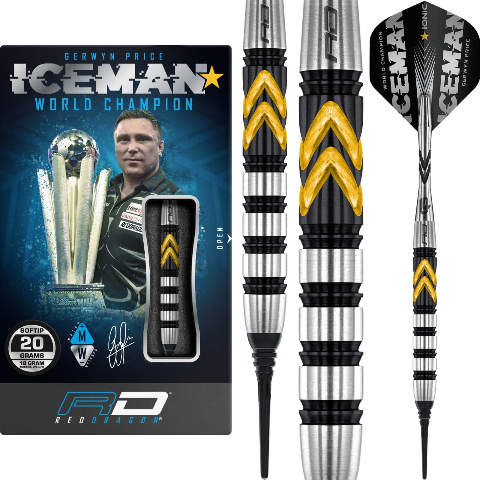 Darts - Red Dragon - Gerwyn Price Thunder SE Darts - Soft Tip - 90% Tungsten - 20g 