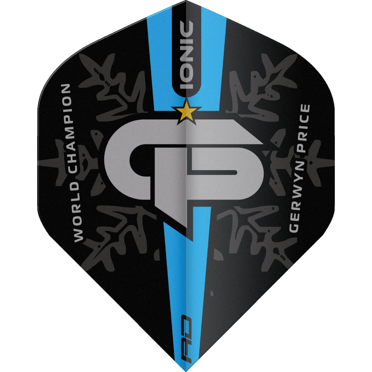 Dart Flights - Red Dragon - Gerwyn Price World Champion Edition - Big Wing Dart Flights GP Logo Blue