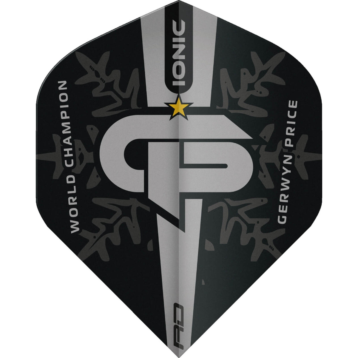 Dart Flights - Red Dragon - Gerwyn Price World Champion Edition - Big Wing Dart Flights GP Logo Silver