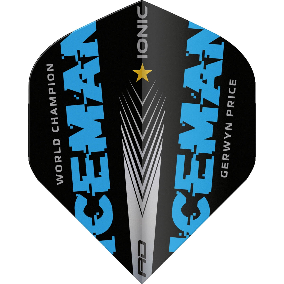 Dart Flights - Red Dragon - Gerwyn Price World Champion Edition - Big Wing Dart Flights Iceman Blue
