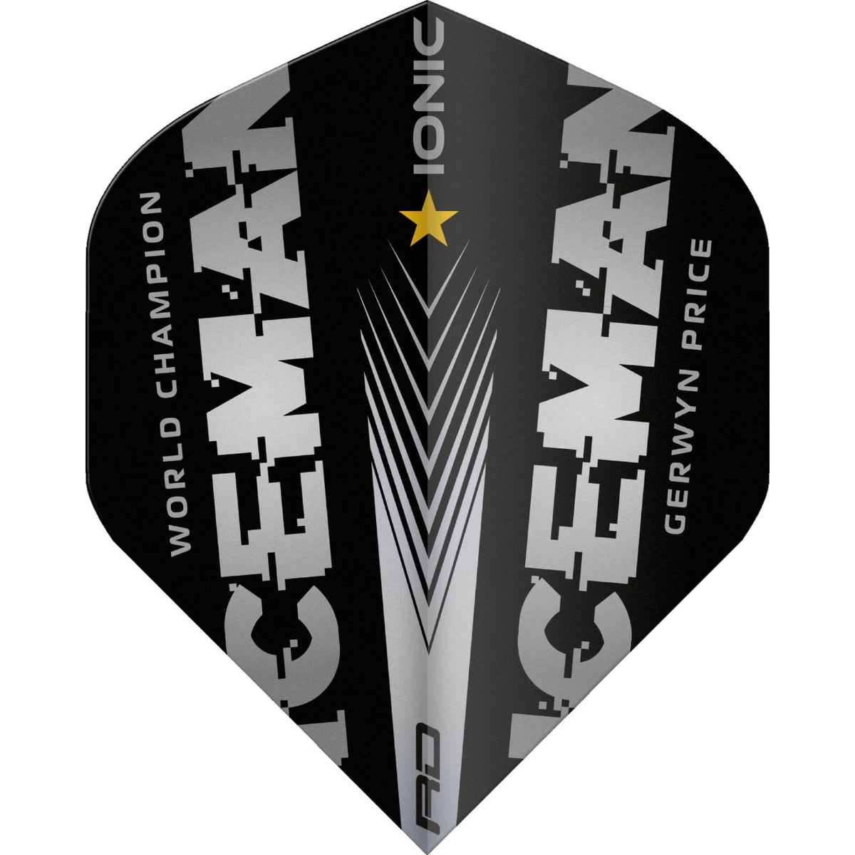 Dart Flights - Red Dragon - Gerwyn Price World Champion Edition - Big Wing Dart Flights Iceman Silver