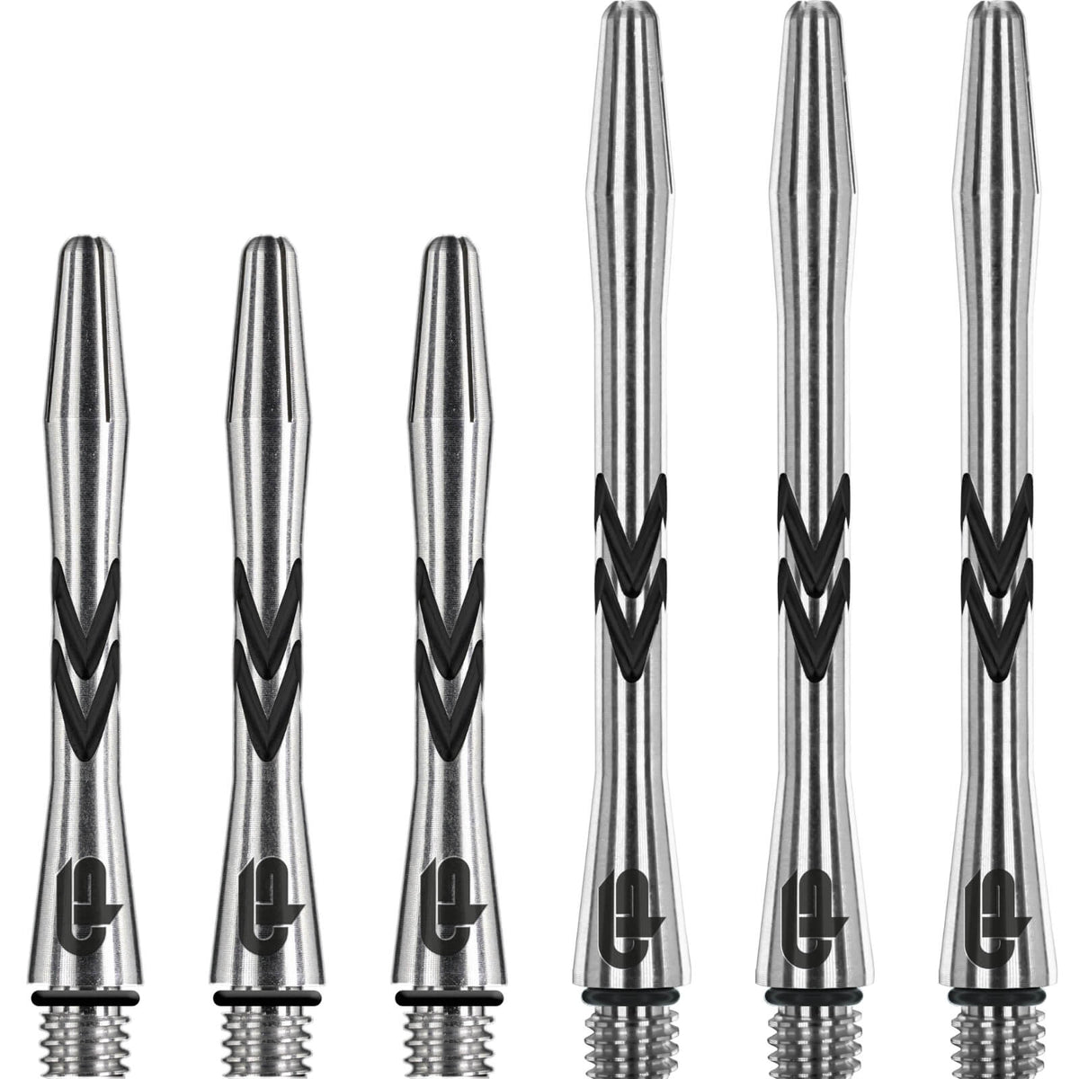 Dart Shafts - Red Dragon - Gerwyn &quot;Iceman&quot; Price V-Groove - Aluminium Dart Shafts Short (36mm) / Black