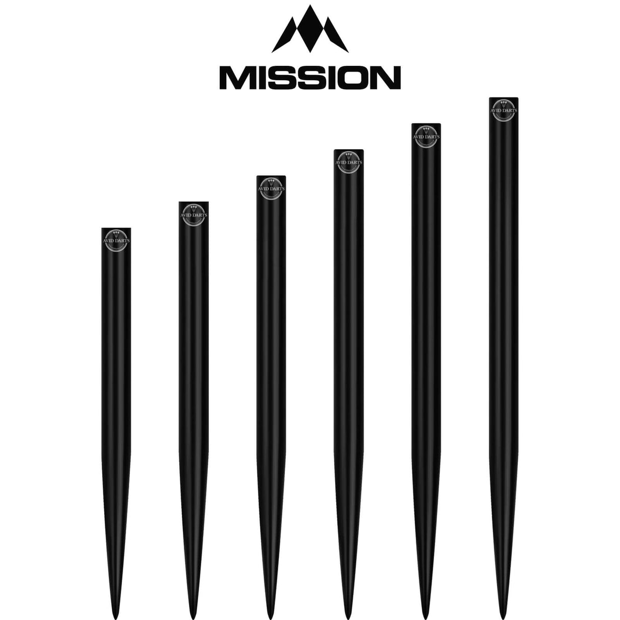 Mission - Glide Dart Points - 30mm 32mm 34mm 36mm 38mm 40mm - 30mm / Black