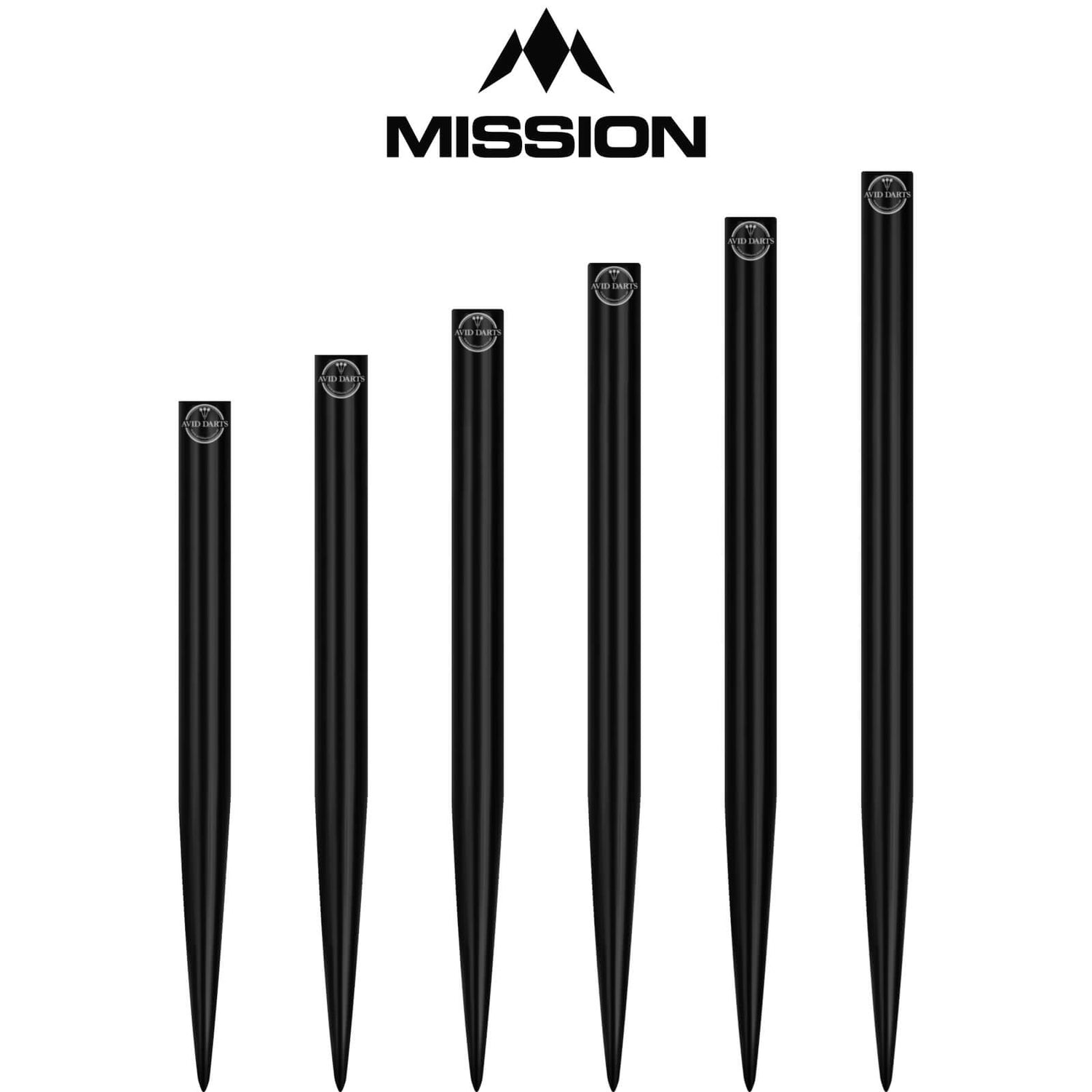 Mission - Glide Dart Points - 30mm 32mm 34mm 36mm 38mm 40mm - 30mm / Black