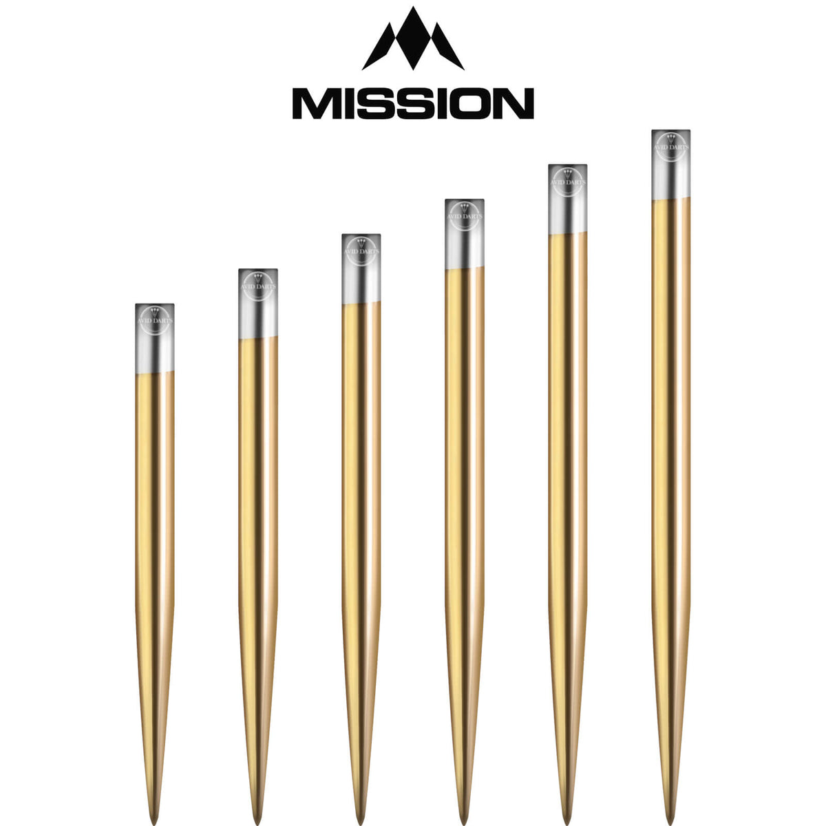 Point Accessories - Mission - Glide Dart Points - 30mm 32mm 34mm 36mm 38mm 40mm 30mm / Gold