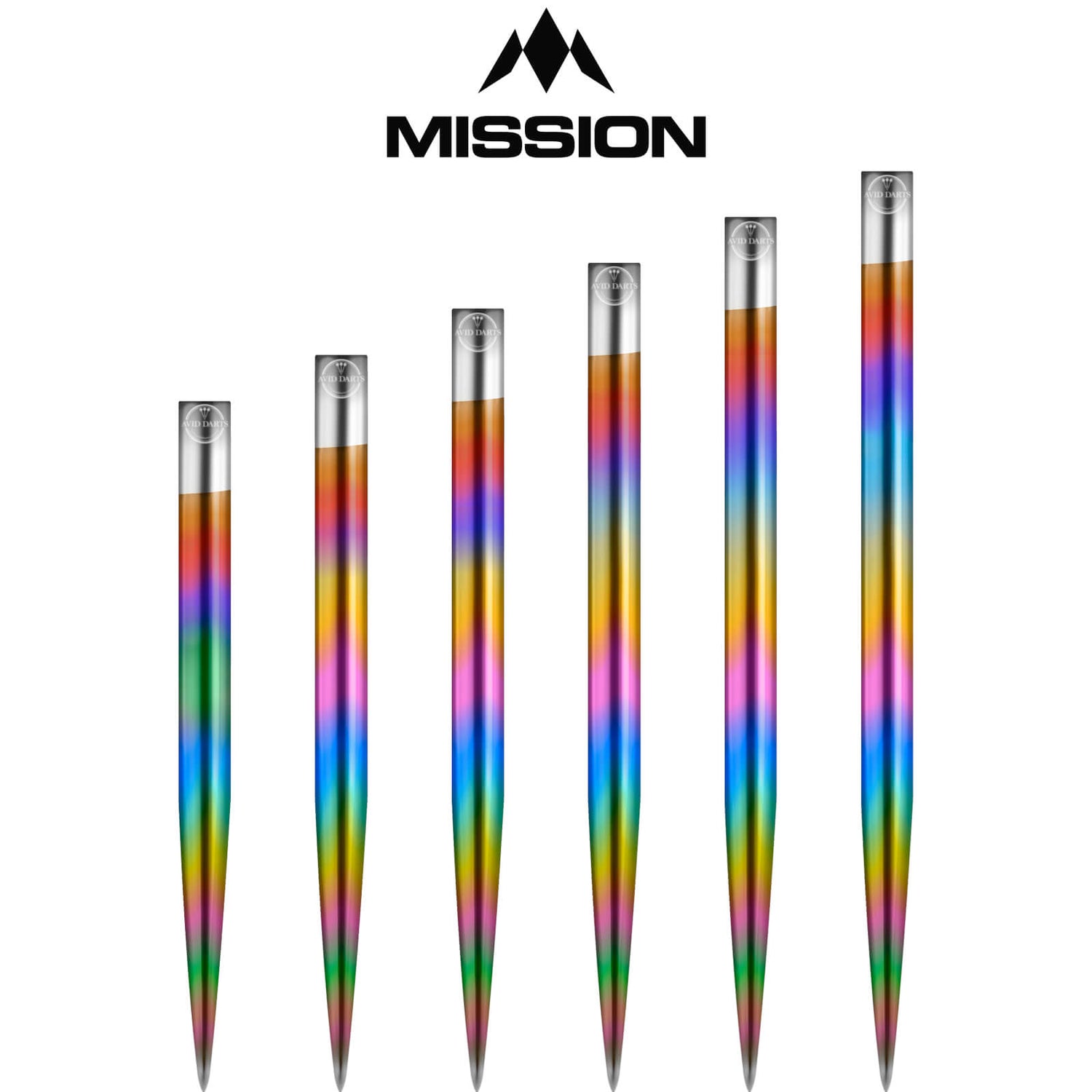 Mission - Glide Dart Points - 30mm 32mm 34mm 36mm 38mm 40mm - 30mm / Rainbow
