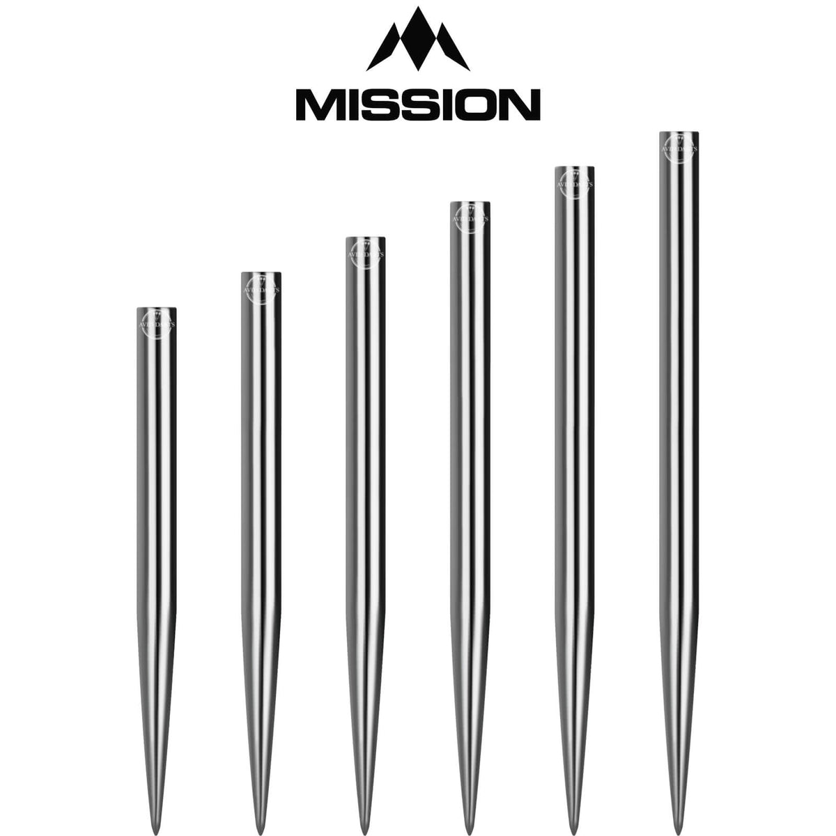 Point Accessories - Mission - Glide Dart Points - 30mm 32mm 34mm 36mm 38mm 40mm 30mm / Silver