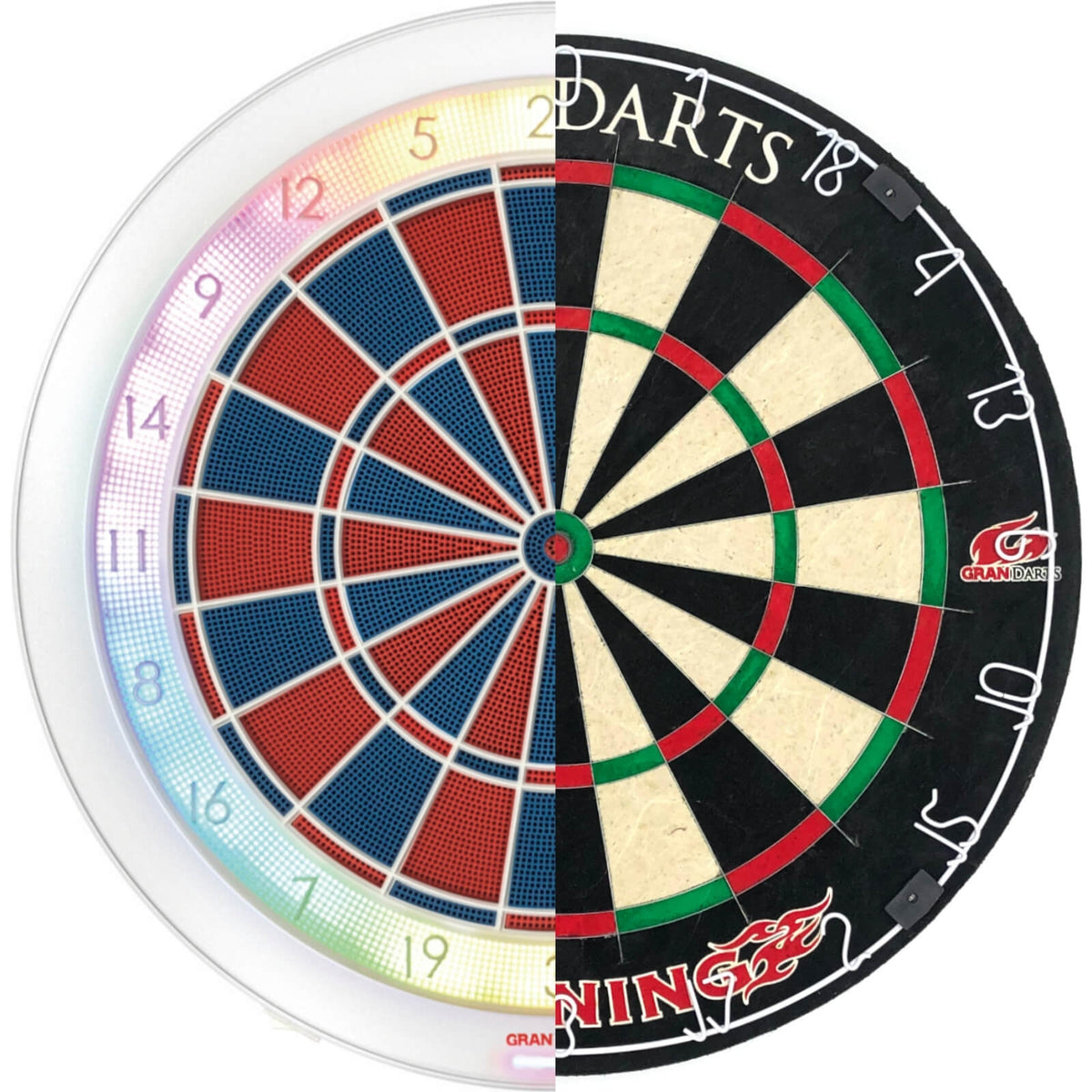 Dartboards - Gran Darts - GranBoard 132 - Steel Tip Size - Bluetooth Electronic LED Soft Tip Dartboard 