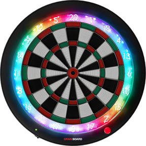 Gran Darts - GranBoard 3s - Bluetooth Electronic LED Soft Tip Dartboard - Green -