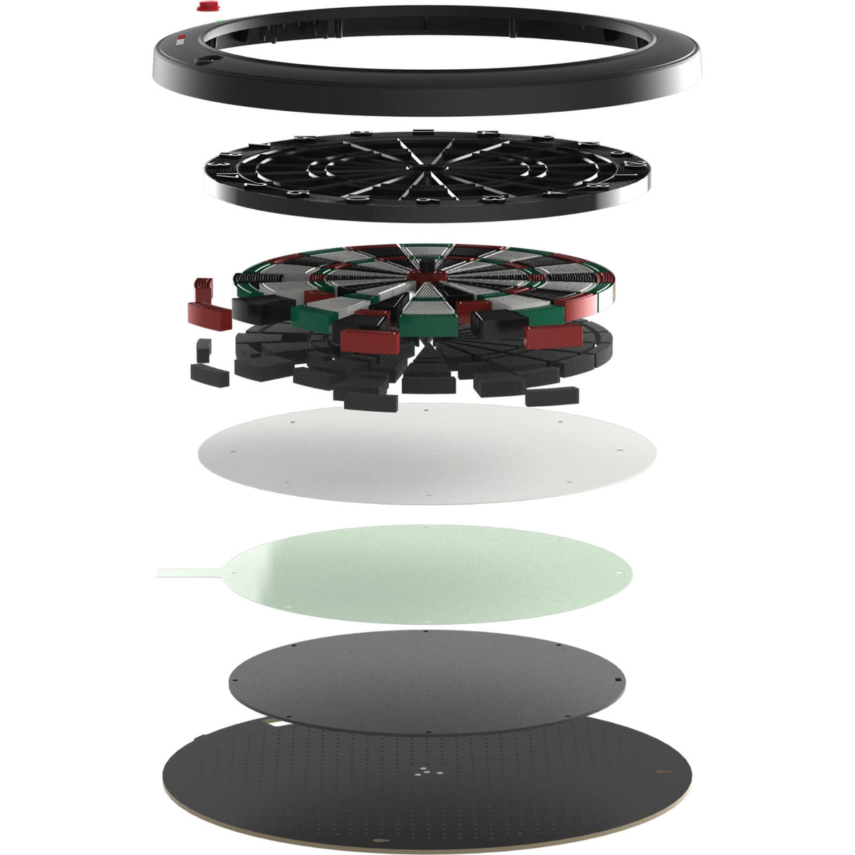 Dartboards - Gran Darts - GranBoard 3s - Bluetooth Electronic LED Soft Tip Dartboard - Green 