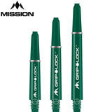 Mission - GripLock Nylon Dart Shafts - Short (34mm) / Green
