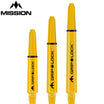 Mission - GripLock Nylon Dart Shafts - Short (34mm) / Yellow
