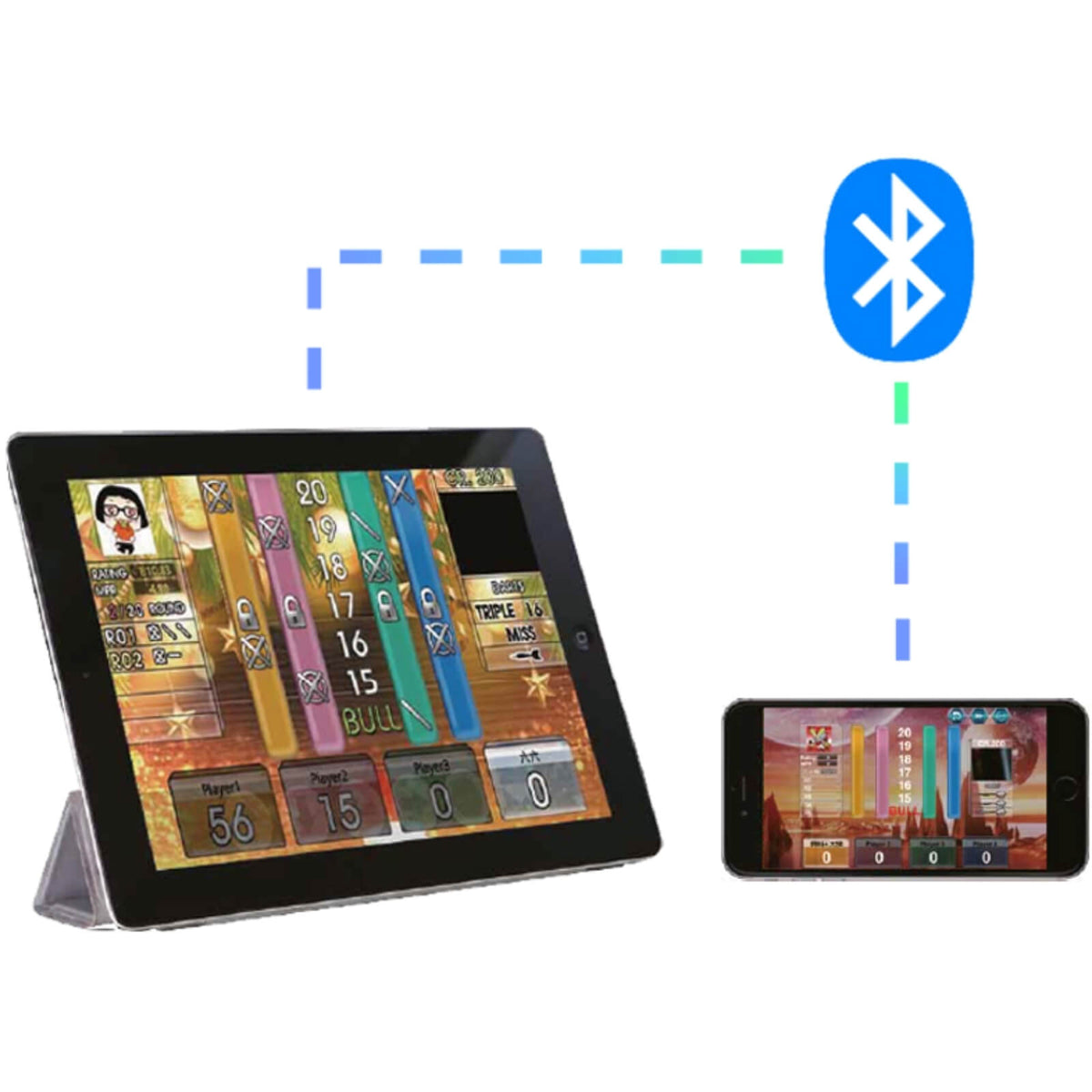 Dartboards - VDarts - H3 - Bluetooth Electronic Soft Tip Dartboard - White 