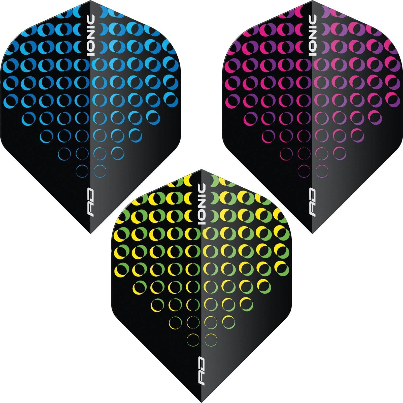 Dart Flights - Red Dragon - Hardcore Ionic Circles - Big Wing Dart Flights 