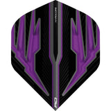 Red Dragon - Hardcore Radical Black - Big Wing Dart Flights - Purple